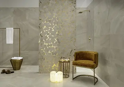 Mosaik, Optik stein,gold und edelmetall,onyx, Farbe gelbe,beige, Glasiertes Feinsteinzeug, 28x30 cm, Oberfläche polierte