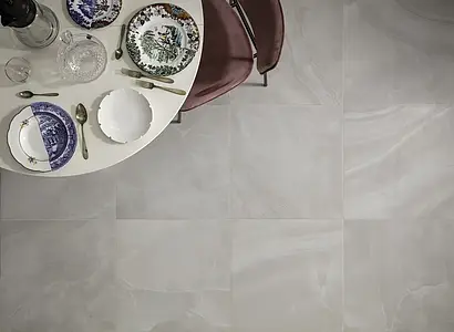 Grundflise, Effekt sten,onyx, Farve hvid, Glaseret porcelænsstentøj, 60x60 cm, Overflade Sleben