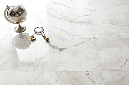 Bakgrunnsflis, Effekt stein,other marbles, Farge hvit, Glasert porselenssteintøy, 120x120 cm, Overflate polert