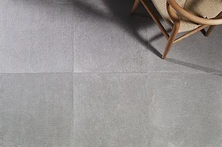 Effekt sten, Farve grå, Grundflise, Uglaseret porcelænsstentøj, 60x60 cm, Overflade skridsikker