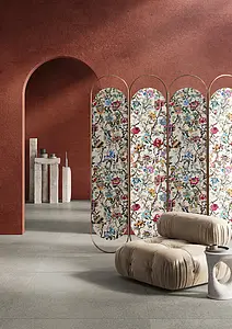 Grundflise, Effekt terrakotta,beton, Farve grå, Glaseret porcelænsstentøj, 59.5x119.2 cm, Overflade skridsikker