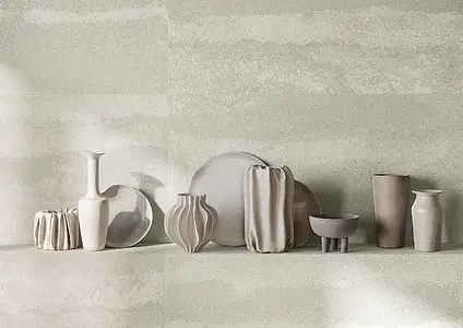Effekt terrakotta,beton, Farve hvid, Grundflise, Glaseret porcelænsstentøj, 59.5x119.2 cm, Overflade skridsikker