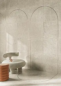 Effekt terrakotta,beton, Farve beige, Grundflise, Glaseret porcelænsstentøj, 59.5x59.5 cm, Overflade skridsikker