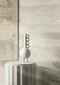 Hintergrundfliesen, Optik terrakotta,beton, Farbe weiße, Glasiertes Feinsteinzeug, 60x120 cm, Oberfläche rutschfeste