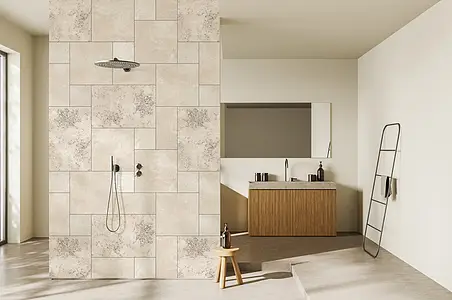 Background tile, Effect stone,travertine, Color beige, Ceramics, 40x60 cm, Finish antislip