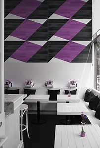 Фоновая плитка, Цвет розовый,чёрный,белый,многоцветный, Глазурованный керамогранит, 60x60 см, Поверхность матовая