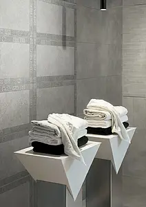 Effetto pietra, Colore grigio, Stile design, Piastrella di fondo, Gres porcellanato smaltato, 40x80 cm, Superficie opaca
