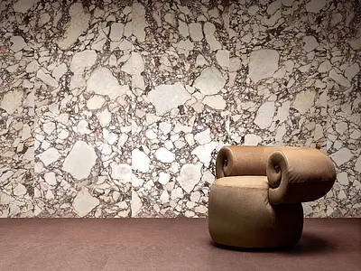 Background tile, Effect fabric, Color brown, Unglazed porcelain stoneware, 120x120 cm, Finish matte