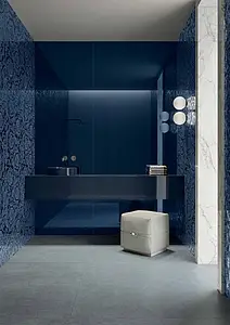 Decorative piece, Color navy blue, Glazed porcelain stoneware, 120x280 cm, Finish polished