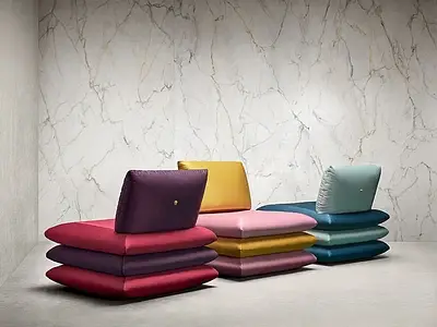 Background tile, Effect fabric, Color white, Unglazed porcelain stoneware, 120x120 cm, Finish matte