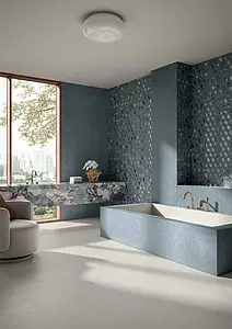 Background tile, Effect fabric, Color white, Unglazed porcelain stoneware, 60x120 cm, Finish matte