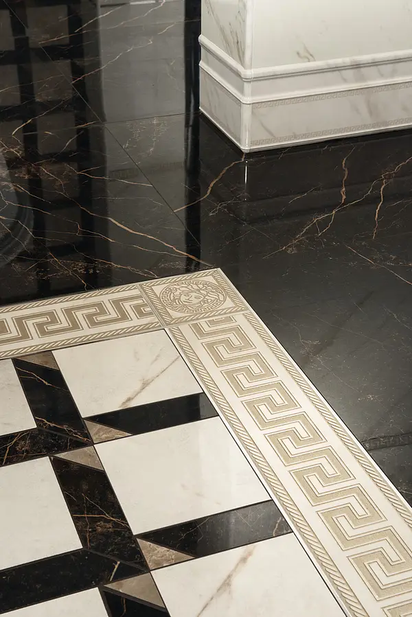 Decorative piece, Effect other marbles, Color white, Style designer, Glazed porcelain stoneware, 11.5x58.5 cm, Finish semi-polished
