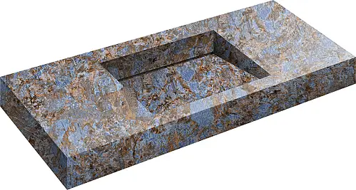 Versace Ceramics, Maximvs, 00006BD_INTEGRATED TOP WITH 1 WASHBASIN 120L x 55P x 15H