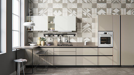 Atlanta Ceramic Tiles produced by Villeroy & Boch, Style patchwork, Concrete effect