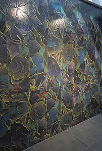 Effekt sten, Farve med flere farver, Panel, Keramik, 99.1x99.1 cm, Overflade blank