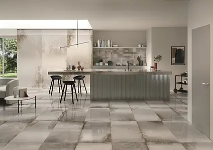 Background tile, Color beige,grey, Glazed porcelain stoneware, 10x30 cm, Finish polished