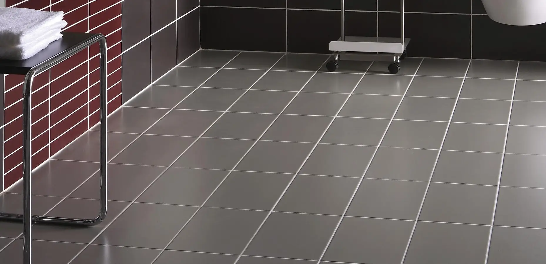Background tile, Color grey, Glazed porcelain stoneware, 20x20 cm, Finish matte