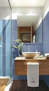 Background tile, Effect unicolor, Color sky blue, Glazed porcelain stoneware, 20x40 cm, Finish Honed