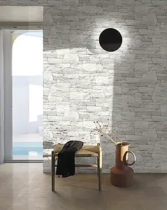 Background tile, Effect stone,other stones, Color grey,white, Glazed porcelain stoneware, 16x40 cm, Finish antislip